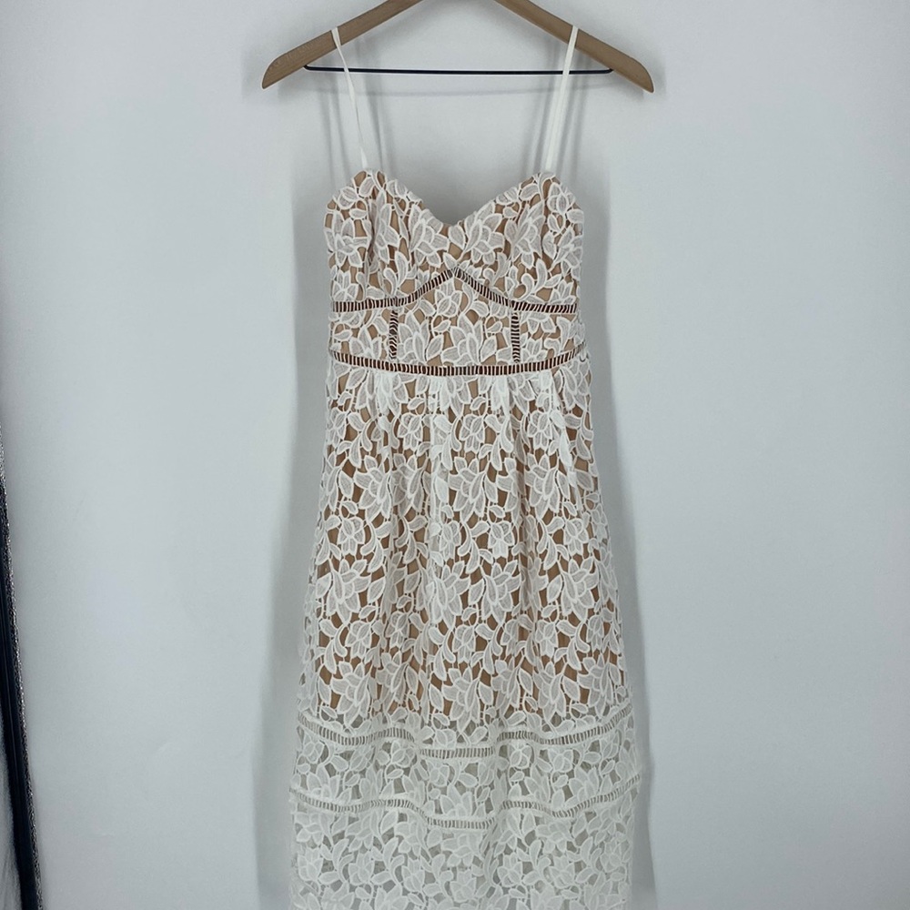 Lulus Pinnacle of Prestige Lace Midi Dress